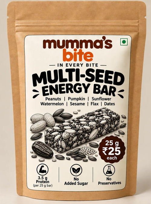Mumma's Bite Multi-Seed Energy Bar pouch, front